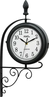 Produktbild von AMS Quarz-Wanduhr, Quarzwerk, 24x54x9cm, 9433