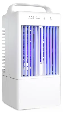 Produktbild von Zimilo Luftkühler Ventilator mit Luftbefeuchter, 900 ml Wassertank, 3 Geschwindigkeiten, 90° Oszillation, Timer 2H/4H, Tischventilator mit Sprühnebel