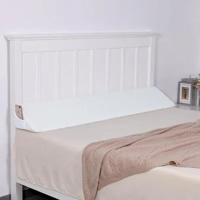 Immagine prodotto di Ibenzoa® Cuscino a cuneo, circa 137 x 25 x 15 cm – lungo cuscino a forma di cuneo per letto e divano, con tasche laterali, imbottitura in schiuma, rivestimento lavabile