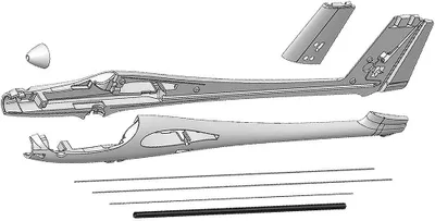 Produktbild von MULTIPLEX 224393, Flugzeugrumpf, Grau