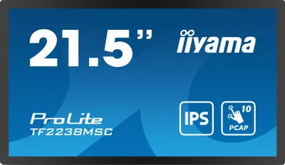 Zdjęcie produktu dla IIYAMA 54.5cm (21,5") TF2238MSC-B1 16:9 M-Touch HDMI+DP+USB detaliczny