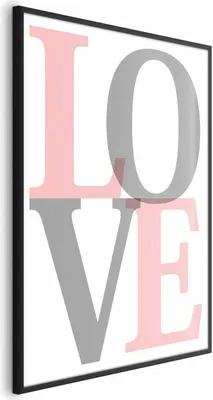 Produktbild von Posterpapier Poster - Gray Love 60x90 cm Text m-A-0860-ao-a