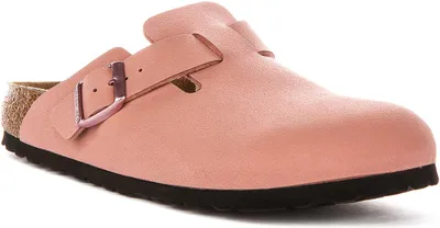 Produktbild von Birkenstock Boston Rosa Lehm schmales Fußbett - Pantoletten - 1029748