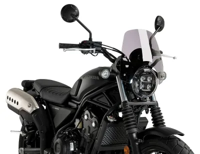 Imagen del producto de Cúpula Puig para motocicletas deportivas sin carenado, color ahumado claro, compatible con Honda
