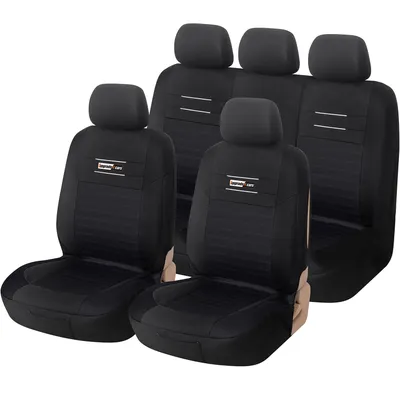 Produktbild von Auto-Sitzbezüge Universal Set Schonbezüge Schwarz Sitzauflagen Grau Sitzbezug
