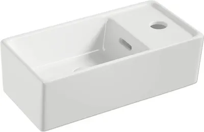 Produktbild von form&style Handwaschbecken MAKIRA 39,5 x 21 cm weiß glänzend