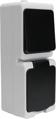 Produktbild von REV AquaMini Kombination Schalter Steckdose Aufputz IP54 Feuchtraum kompakt platzsparend mini