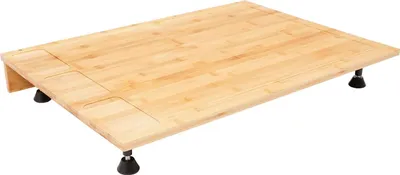 Produktbild von Schneidebrett und Kochfeldabdeckung, langlebiges Bambus, multifunktionales Design, Holzfarbe, 75x54x10cm