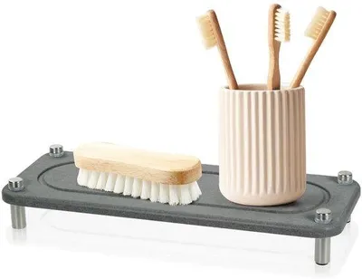 Produktbild von Küchenabtropfständer, Instant Trocken, dunkelgrau, für Geschirrspülbürste, Schwamm