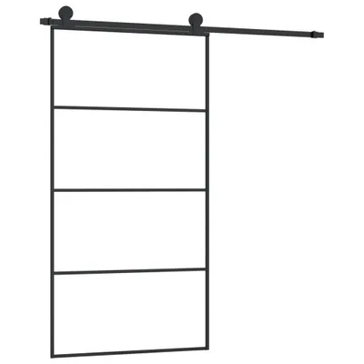 Obrázek produktu pro vidaXL Posuvné dveře s kováním 102,5x205 cm ESG sklo a hliník