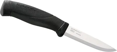 Image de Couteau Morakniv, COMPANION, acier inoxydable Sandvik 12C27, manche bicolore, étui fluo avec clip ceinture