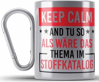 Produktbild von Trendation - Lehrer Edelstahl Tasse Karabiner mit Spruch Zubehör Geschenke Lustig Geschenkideen Lehrer Grundschule Mathelehrer Englischlehrer Deutschlehrer (Silber)
