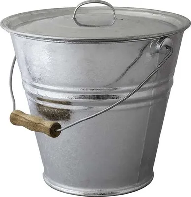 Image de Seau avec couvercle 10 litres convient pour les cendres, les granulés ou le compost