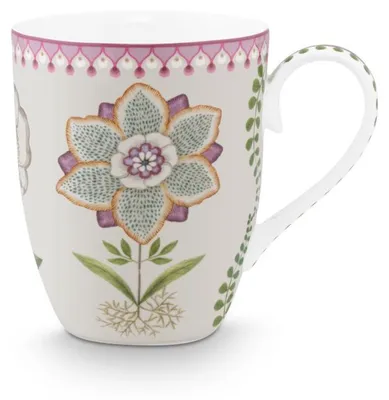 Produktbild von Pip Studio Henkelbecher Lily & Lotus Off White-Lila (350ml)