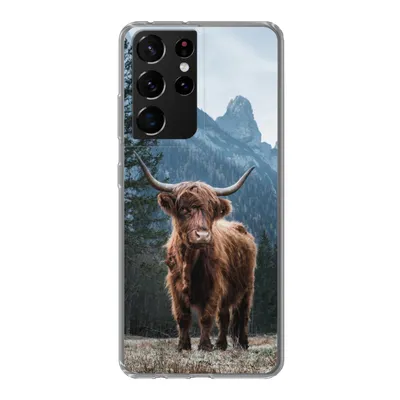Produktbild von MuchoWow® Handyhülle Schutzhülle Hülle für Samsung Galaxy S21 Ultra Schottische Highlander - Tiere - Landschaft Silikon Softcase Handy Hülle - Mobiltelefon