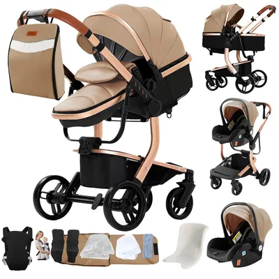 Produktbild von Babywagen, 3-in-1 Design, Wasserdicht und Winddicht, LICHTKHAKI