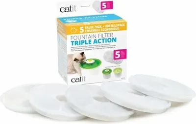 Produktbild von Catit Triple Action Filter, Automatischer Haustiertränkenfilter, Katze, Weiß, Box, 5 Stück(e)
