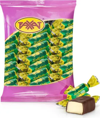 Produktbild von Schokokonfekt - Zitron, in kakaohaltiger Fettglasur, Rakhat, Süßigkeiten 150 g