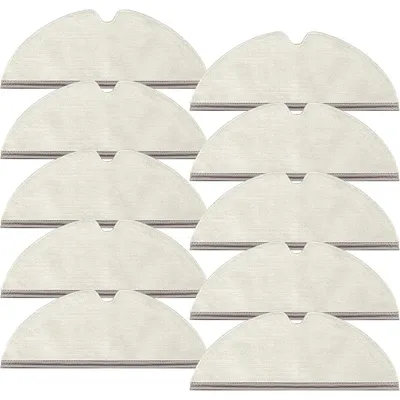 Imagen del producto de INF Paños de microfibra reutilizables compatibles con Roborock – Pack de 10 almohadillas grises para S6, S5, Q7, Q8