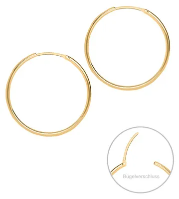 Produktbild von Damen & Mädchen Ohrringe Gold 585 (14 Karat) Ø 15mm - Leyla