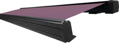 Produktbild von SOLUNA Kassettenmarkise Exquisit 4,5x2,5 Stoff Dessin 7554 Gestell DB703 dunkelgrau Antrieb rechts inkl. Motor und Wands