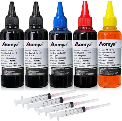 Nachfülltinte 5x100ml für HP 61 60 62 63 950 951 564 920 901