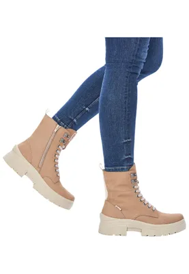 Produktbild von Rieker Boot - Beige Veloursleder Größe: 39 Normal