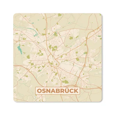 Produktbild von MuchoWow® Mauspad Mousepad Karte - Osnabrück - Karte - Stadtplan - Vintage 30x30 cm - Mousepads - Maus Mat - Pad - Mausunterlage - Gaming