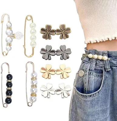 Immagine prodotto di Bottoni regolabili per jeans, confezione da 8 pezzi, adatti per jeans