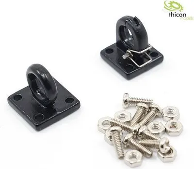 Produktbild von Thicon Zugöse mit Kupplung Metall schwarz Set