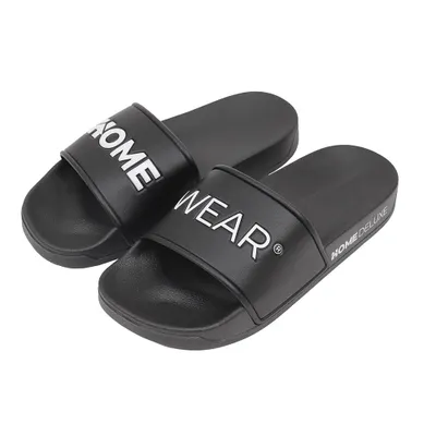 Produktbild von HOME WEAR PVC Pantoletten SUN Uni - Schwarz | Badeschuhe,Badeschlappen ,Hausschuhe,Badelatschen,Schlappen