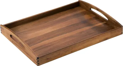 Zdjęcie produktu dla Taca kwadratowa Zassenhaus, drewno akacjowe, taca do serwowania, drewniana taca, deska do serwowania 53 x 41 x 7 cm