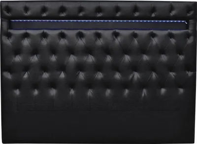 Immagine prodotto di Testiera con LED "Déco"  - Per letto 140 x 190 cm - Nero