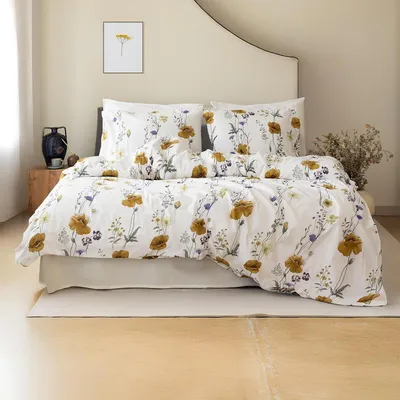 Produktbild von Traumschlaf Bettwäsche Livada 135x200 cm + 80x80 cm yellow