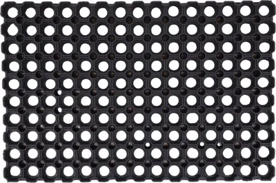 Image de Hamat Paillasson Caoutchouc Anneau Domino 40X60 Cm Noir