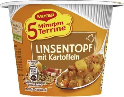 Produktbild von Maggi 5 Minuten Linseneintopf Kartoffeln (1x49g Packung)