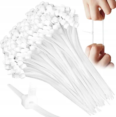 Zdjęcie produktu dla Vayox Plastikowe Opaski Zaciskowe 4,5x250mm | 100 Sztuk | Ziperki | Trytytki | Białe