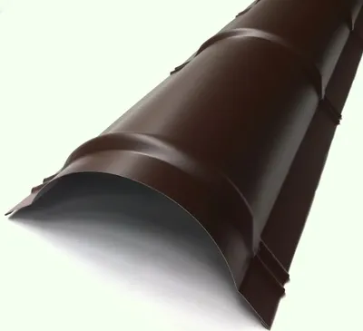 Produktbild von Roofart Firstblech 2 m lang halbrund Braun RAL 8019