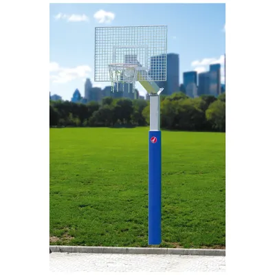 Produktbild von Sport-Thieme Basketballanlage "Fair Play Silent 2.0" mit Kettennetz, Korb "Outdoor" abklappbar, 180x105 cm