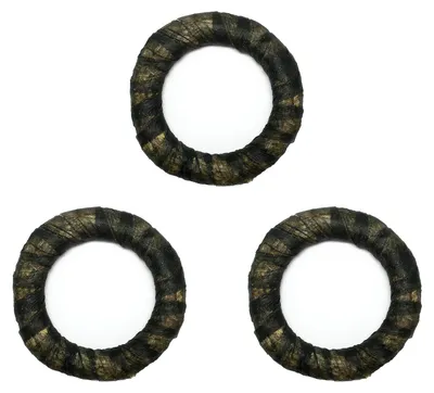 Produktbild von 3x DekoPrinz® Vlies Strohkranz Ø 25cm / 4cm Strohrömer Rohling Adventskranz Türkranz Kranz Strohring