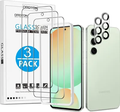 Immagine prodotto di OMOTON pellicola protettiva e protezione della fotocamera per Samsung S24 FE, durezza 9H, fotografia HD