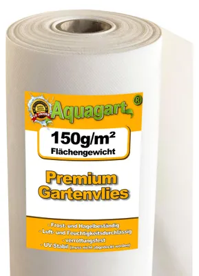 Image de 170m² de non-tissé de jardin non-tissé contre les mauvaises herbes film de paillage 150g/m² blanc 2m de large