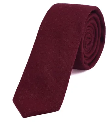 Produktbild von DonDon Herren Krawatte 6 cm Baumwolle bordeauxrot