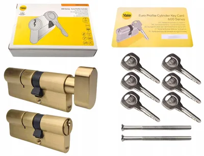Produktbild von Yale Y600 Schließzylinder Set Messing Einzelschließung ATEST