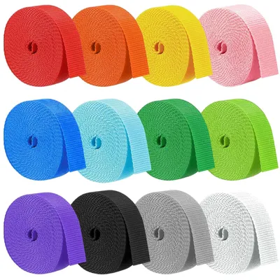 Gurtband 12 Rollen 2,5 cm x 5 m Polyester vielseitig