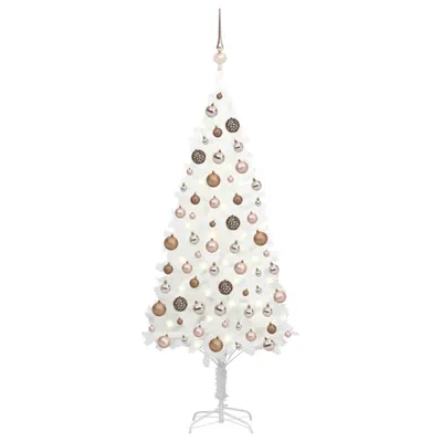 Immagine prodotto di Maison Exclusive - Albero di Natale artificiale con luci e palline bianche, 150 cm