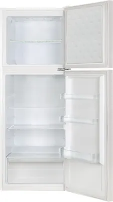 Produktbild von Amica Kühl-Gefrier-Kombination DT 374 160 W, Freistehend, Weiß, Glas, 144x54x55 cm, Abtauautomatik, LED-Beleuchtung, mechanische Bedienung, 2 Abstellflächen, 1 Gemüseschublade, 2 Türen, 175 kWh, 40 dB(A)