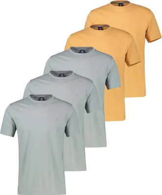 Produktbild von LERROS 5er Pack Basic T-Shirt Atmungsaktive Baumwolle, Logo Stitch Design, Normale Passform