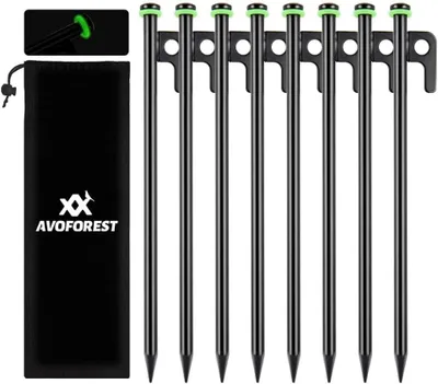 Produktbild von Robuste Erdnägel für Camping, 30 cm, Set von 8
