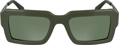 Produktbild von Damen-Sonnenbrille: Rechteckige grüne Gläser, Acetatfassung